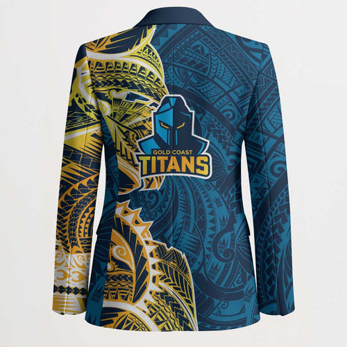 Gold Coast Titans Blazer Polynesian Tribal Tattoo Pacific Sport Art