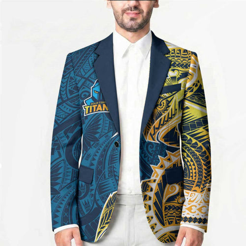 Gold Coast Titans Blazer Polynesian Tribal Tattoo Pacific Sport Art