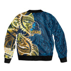 Gold Coast Titans Bomber Jacket Polynesian Tribal Tattoo Pacific Sport Art