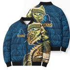 Gold Coast Titans Bomber Puffer Jacket Polynesian Tribal Tattoo Pacific Sport Art