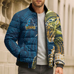 Gold Coast Titans Bomber Puffer Jacket Polynesian Tribal Tattoo Pacific Sport Art