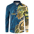 Gold Coast Titans Button Sweatshirt Polynesian Tribal Tattoo Pacific Sport Art