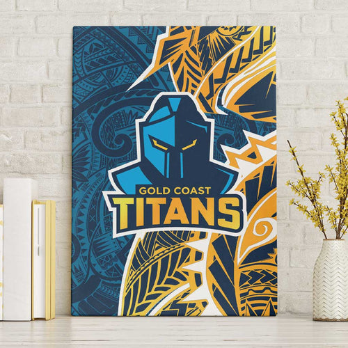 Gold Coast Titans Canvas Wall Art Polynesian Tribal Tattoo Pacific Sport Art