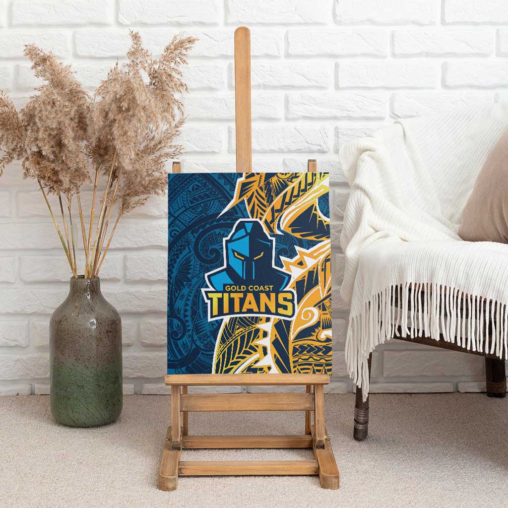 Gold Coast Titans Canvas Wall Art Polynesian Tribal Tattoo Pacific Sport Art