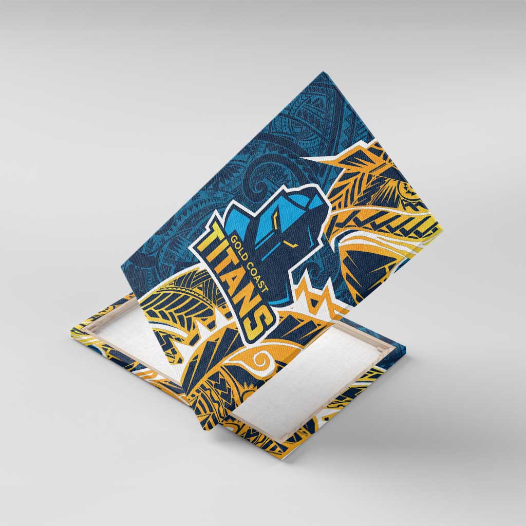 Gold Coast Titans Canvas Wall Art Polynesian Tribal Tattoo Pacific Sport Art
