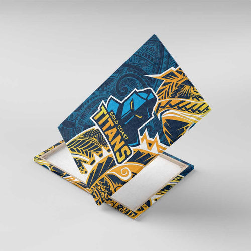 Gold Coast Titans Canvas Wall Art Polynesian Tribal Tattoo Pacific Sport Art