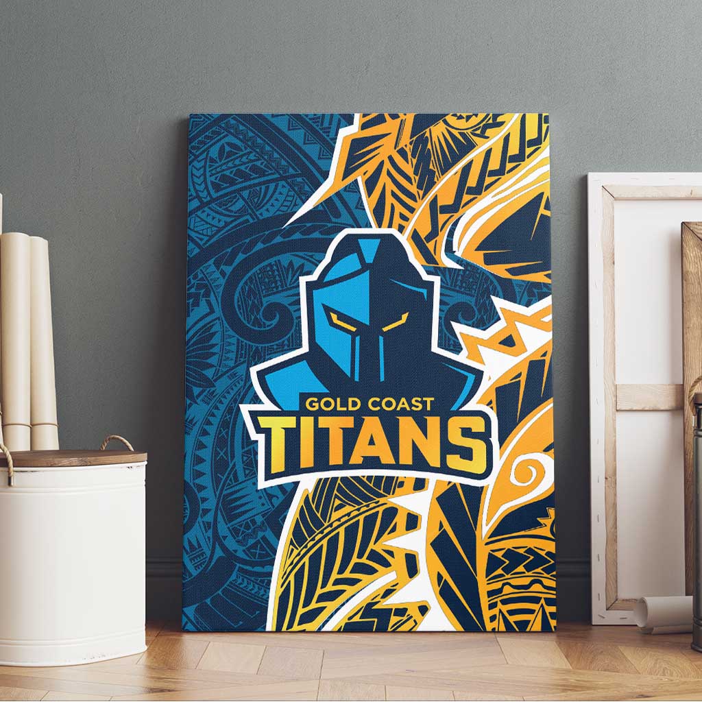 Gold Coast Titans Canvas Wall Art Polynesian Tribal Tattoo Pacific Sport Art