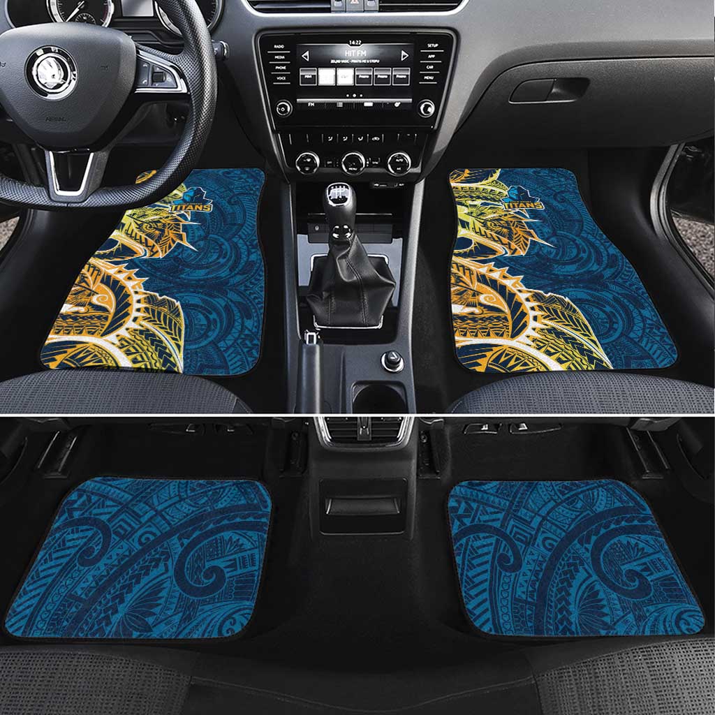 Gold Coast Titans Car Mats Polynesian Tribal Tattoo Pacific Sport Art