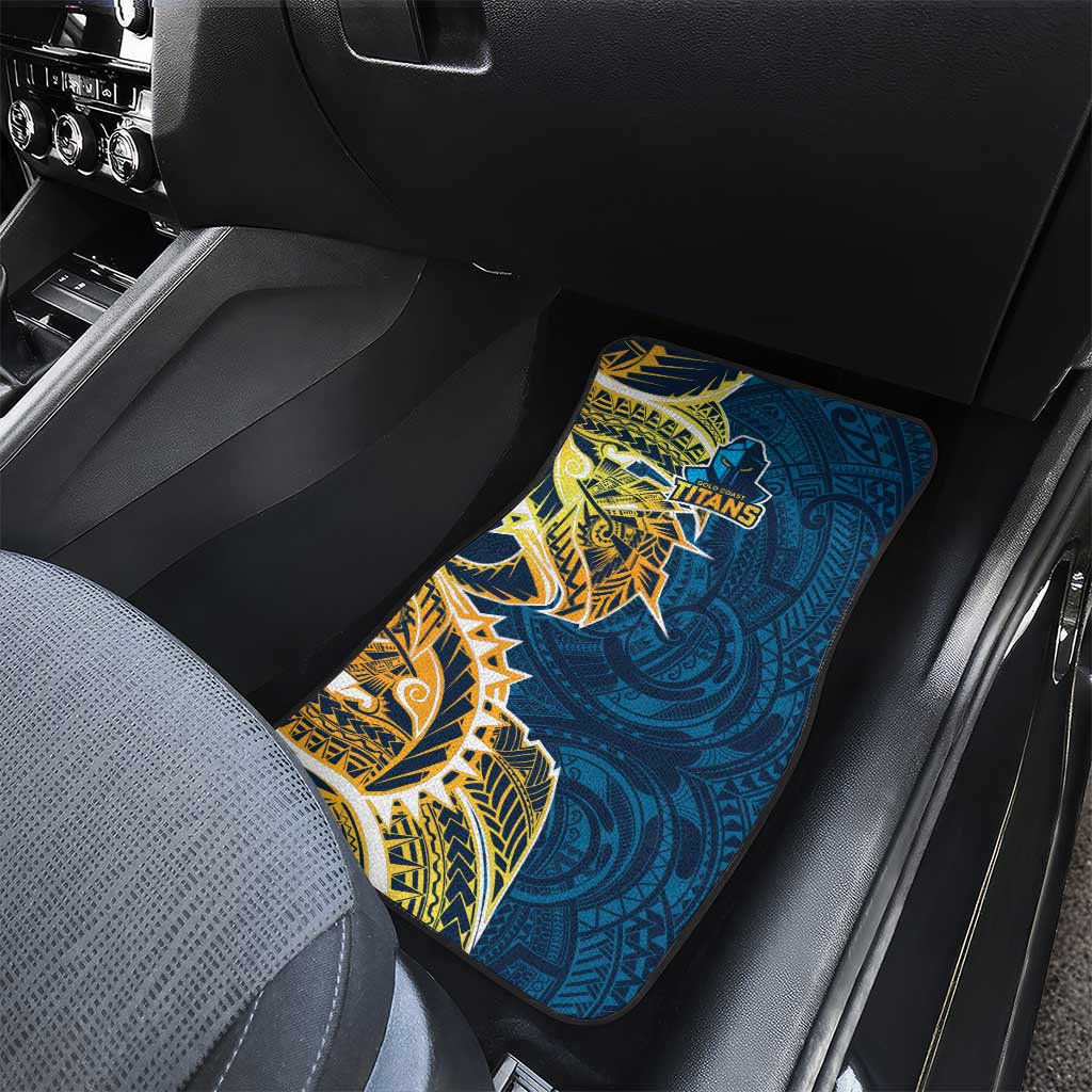 Gold Coast Titans Car Mats Polynesian Tribal Tattoo Pacific Sport Art