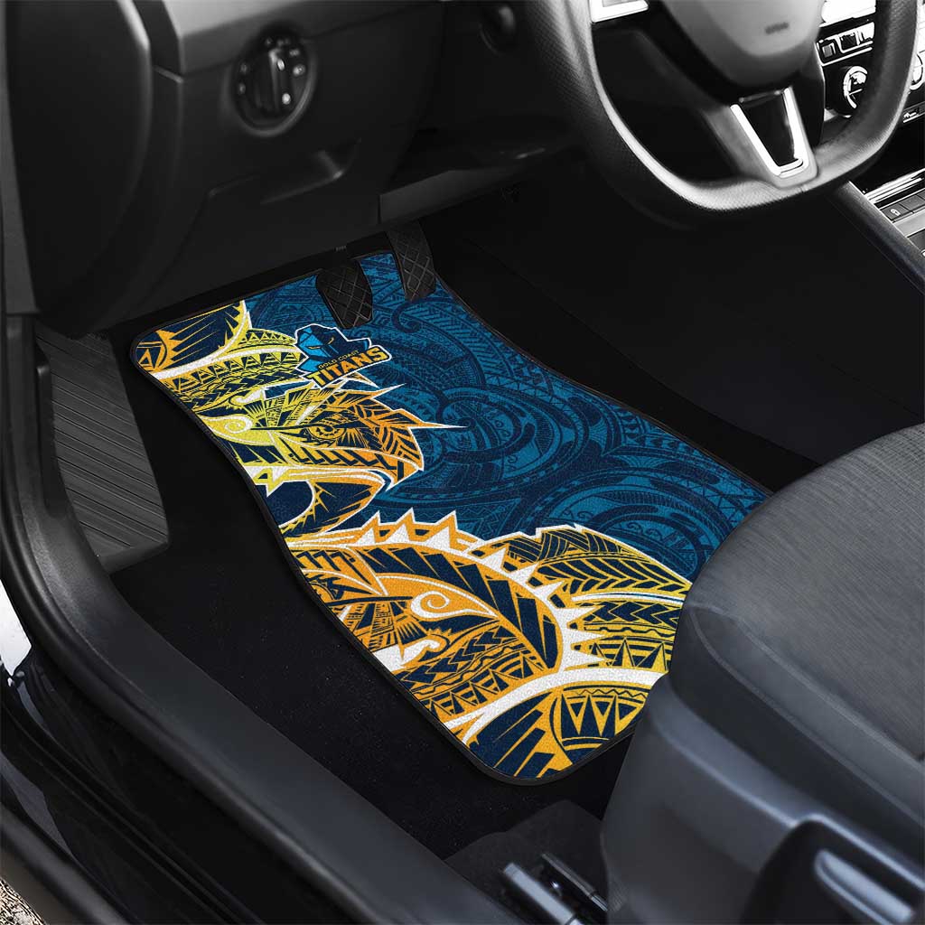 Gold Coast Titans Car Mats Polynesian Tribal Tattoo Pacific Sport Art