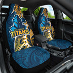Gold Coast Titans Car Seat Cover Polynesian Tribal Tattoo Pacific Sport Art