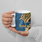 Gold Coast Titans Ceramic Mug Polynesian Tribal Tattoo Pacific Sport Art