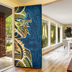 Gold Coast Titans Door Cover Polynesian Tribal Tattoo Pacific Sport Art