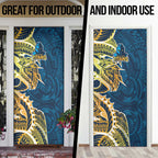 Gold Coast Titans Door Cover Polynesian Tribal Tattoo Pacific Sport Art