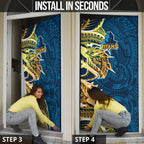 Gold Coast Titans Door Cover Polynesian Tribal Tattoo Pacific Sport Art