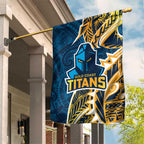 Gold Coast Titans Garden Flag Polynesian Tribal Tattoo Pacific Sport Art