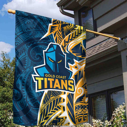 Gold Coast Titans Garden Flag Polynesian Tribal Tattoo Pacific Sport Art