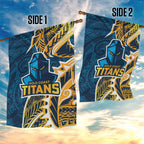Gold Coast Titans Garden Flag Polynesian Tribal Tattoo Pacific Sport Art