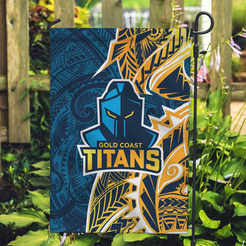 Gold Coast Titans Garden Flag Polynesian Tribal Tattoo Pacific Sport Art
