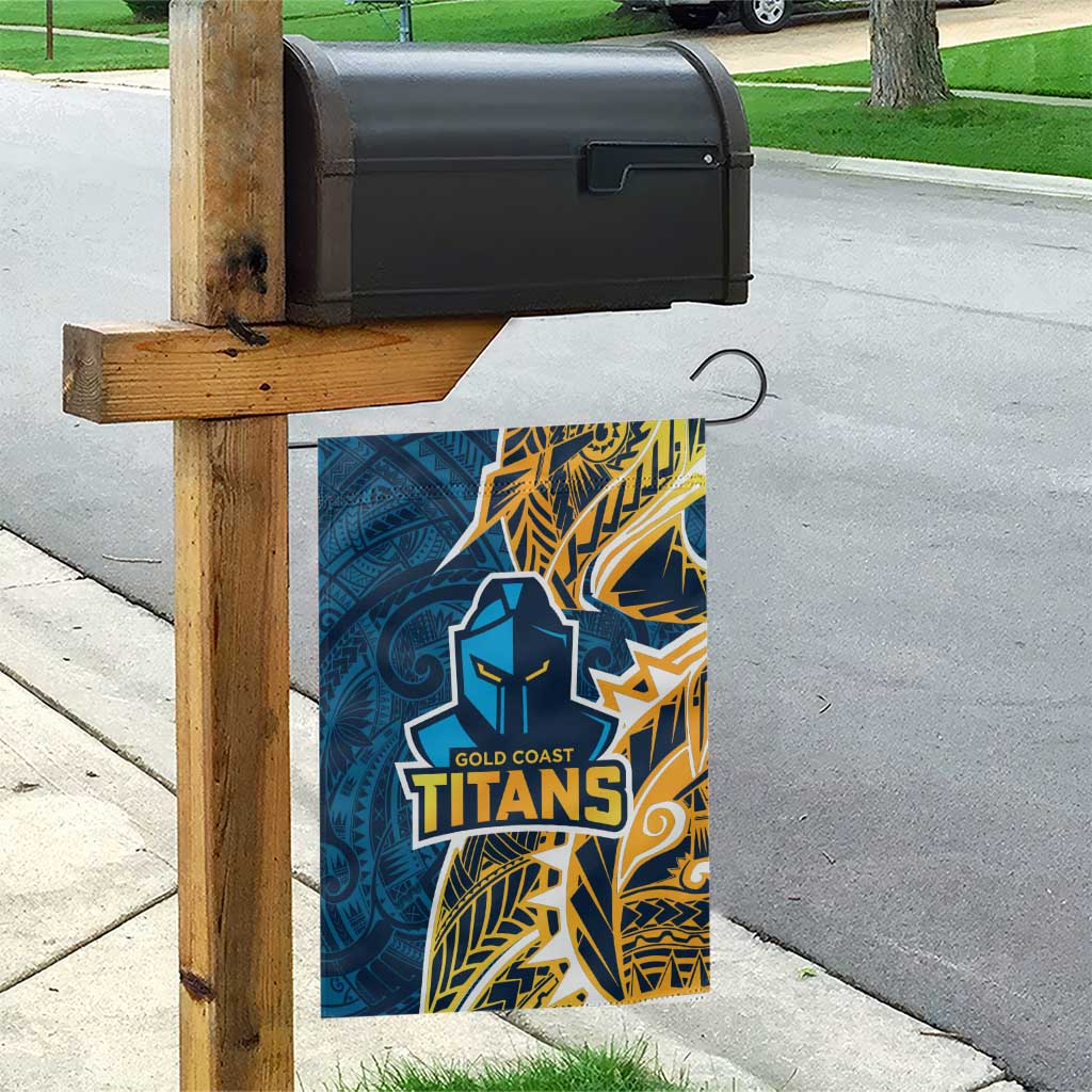 Gold Coast Titans Garden Flag Polynesian Tribal Tattoo Pacific Sport Art