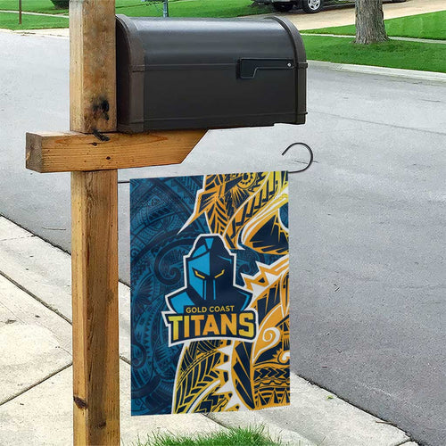Gold Coast Titans Garden Flag Polynesian Tribal Tattoo Pacific Sport Art