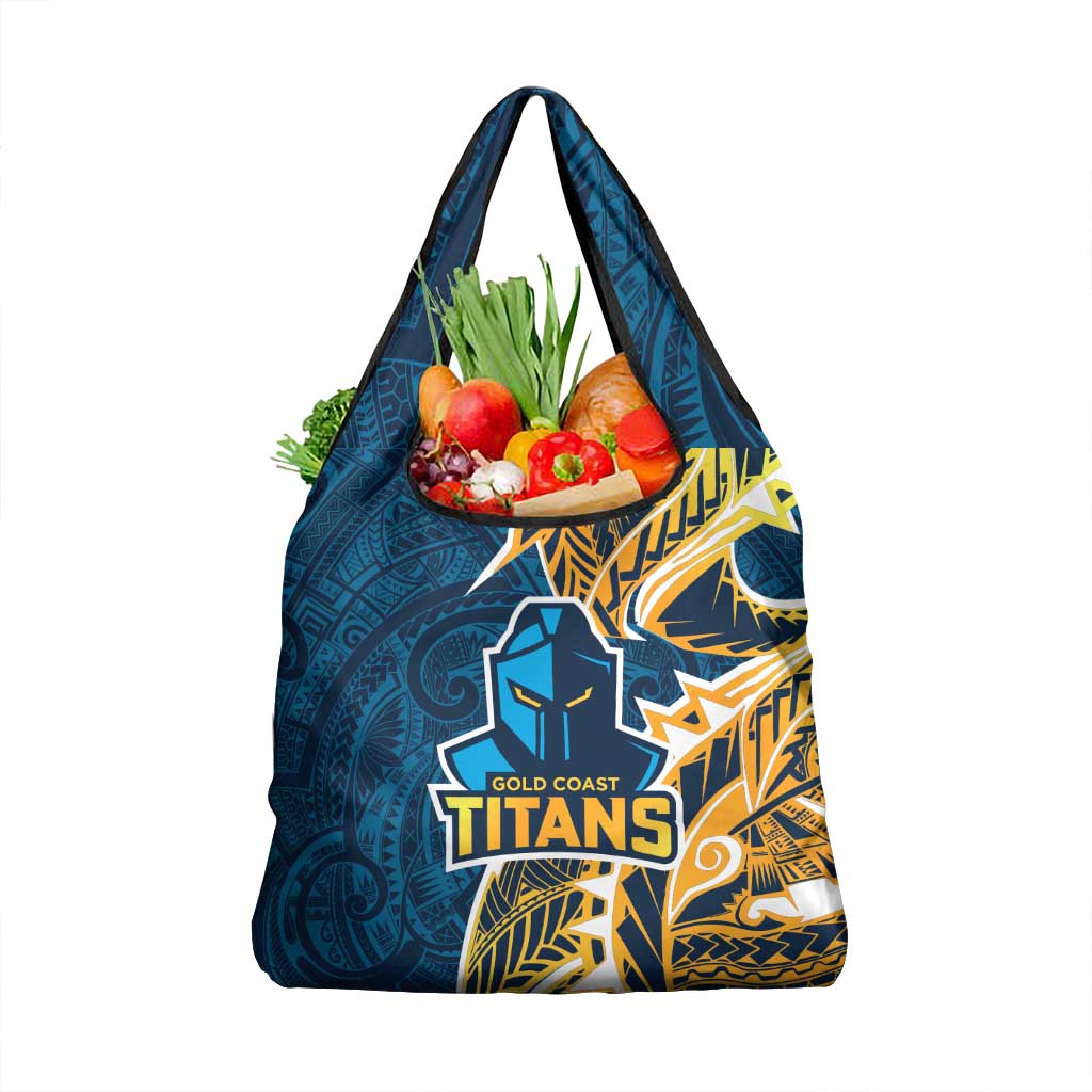 Gold Coast Titans Grocery Bag Polynesian Tribal Tattoo Pacific Sport Art