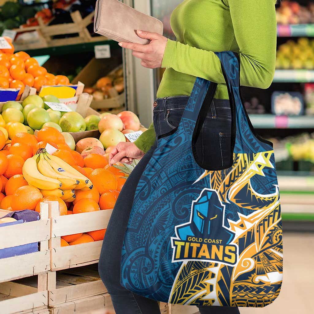 Gold Coast Titans Grocery Bag Polynesian Tribal Tattoo Pacific Sport Art