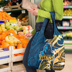 Gold Coast Titans Grocery Bag Polynesian Tribal Tattoo Pacific Sport Art