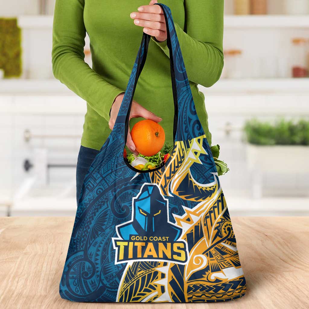 Gold Coast Titans Grocery Bag Polynesian Tribal Tattoo Pacific Sport Art