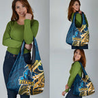 Gold Coast Titans Grocery Bag Polynesian Tribal Tattoo Pacific Sport Art