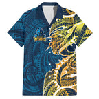 Gold Coast Titans Hawaiian Shirt Polynesian Tribal Tattoo Pacific Sport Art