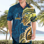 Gold Coast Titans Hawaiian Shirt Polynesian Tribal Tattoo Pacific Sport Art