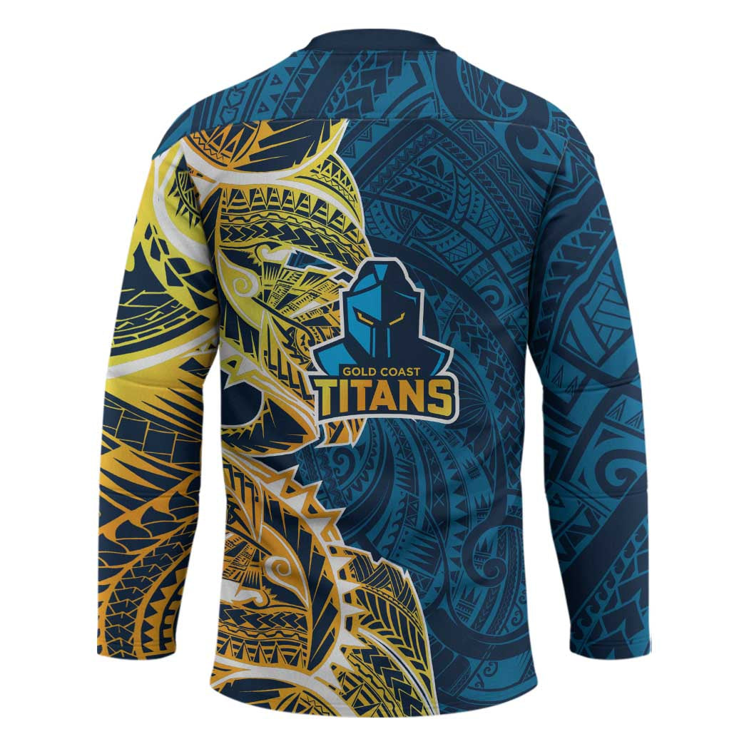 Gold Coast Titans Hockey Jersey Polynesian Tribal Tattoo Pacific Sport Art