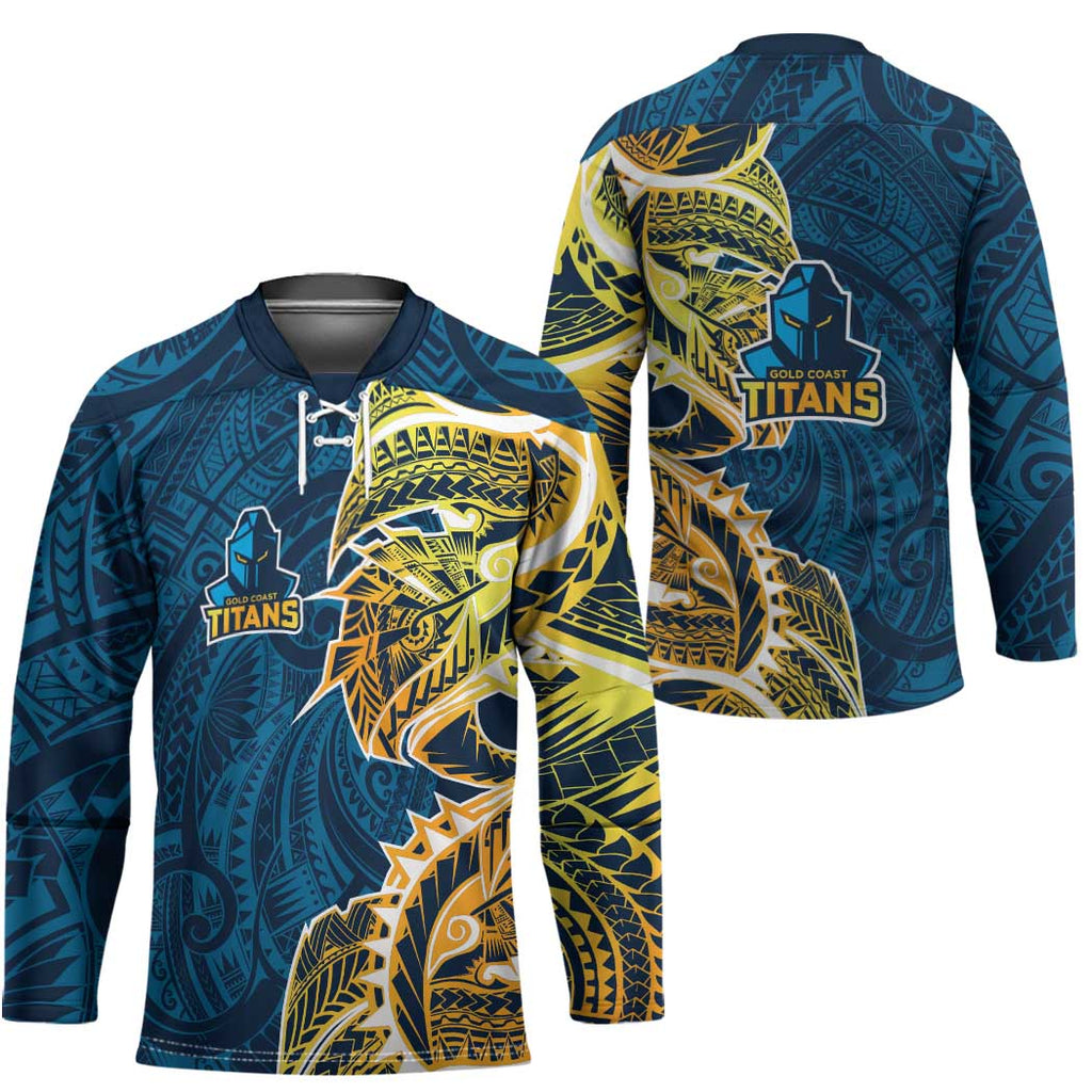 Gold Coast Titans Hockey Jersey Polynesian Tribal Tattoo Pacific Sport Art