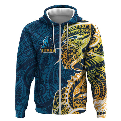 Gold Coast Titans Hoodie Polynesian Tribal Tattoo Pacific Sport Art