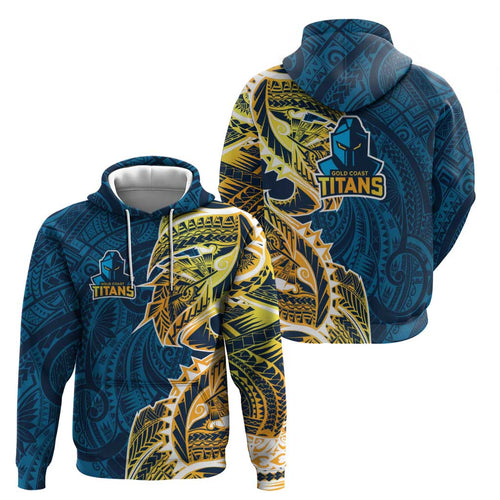Gold Coast Titans Hoodie Polynesian Tribal Tattoo Pacific Sport Art