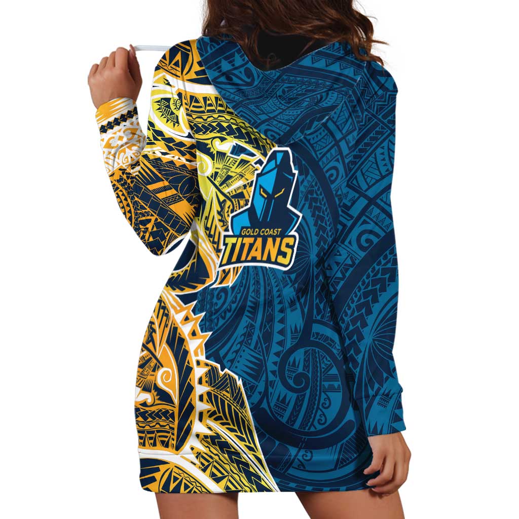 Gold Coast Titans Hoodie Dress Polynesian Tribal Tattoo Pacific Sport Art