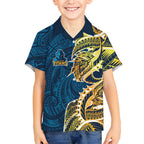 Gold Coast Titans Kid Hawaiian Shirt Polynesian Tribal Tattoo Pacific Sport Art