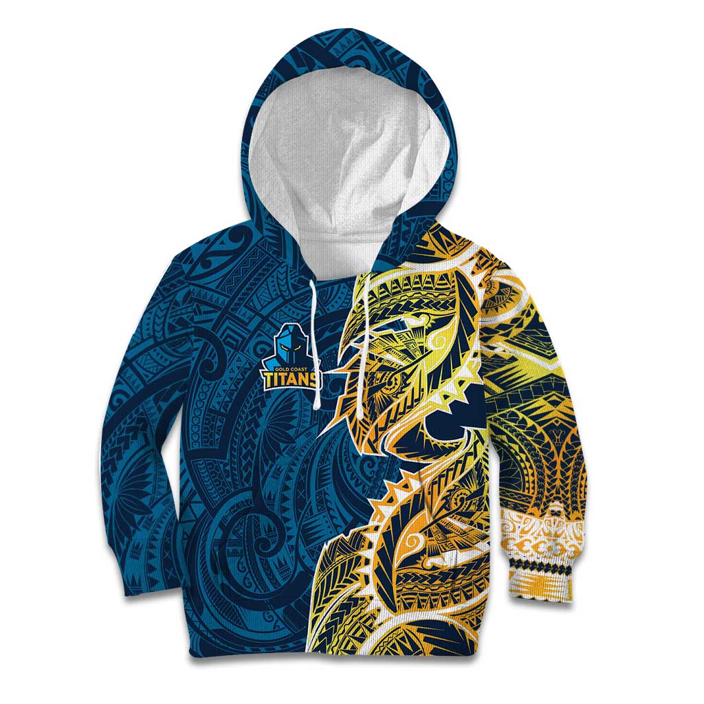 Gold Coast Titans Kid Hoodie Polynesian Tribal Tattoo Pacific Sport Art