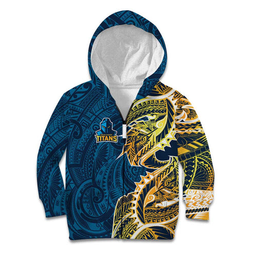 Gold Coast Titans Kid Hoodie Polynesian Tribal Tattoo Pacific Sport Art