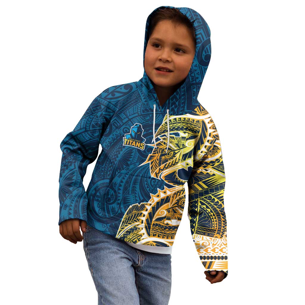 Gold Coast Titans Kid Hoodie Polynesian Tribal Tattoo Pacific Sport Art