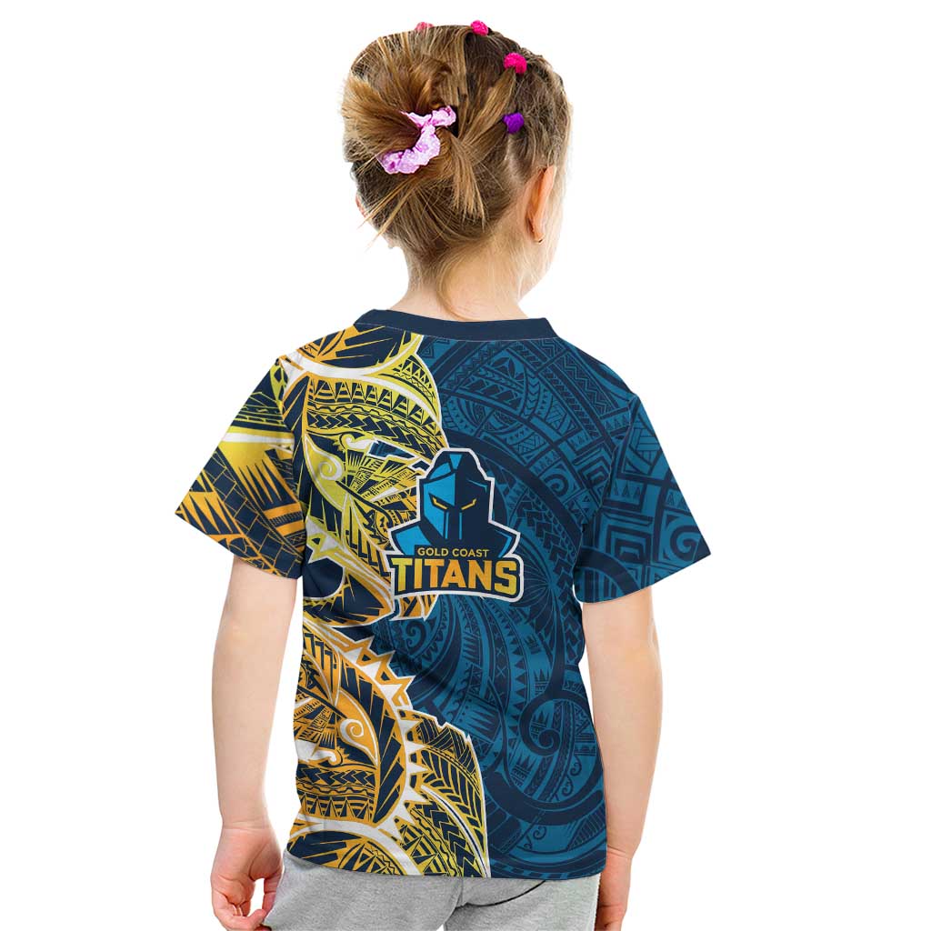 Gold Coast Titans Kid T Shirt Polynesian Tribal Tattoo Pacific Sport Art