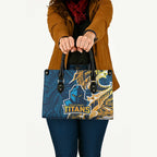 Gold Coast Titans Leather Bag Polynesian Tribal Tattoo Pacific Sport Art