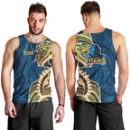 Gold Coast Titans Men Tank Top Polynesian Tribal Tattoo Pacific Sport Art