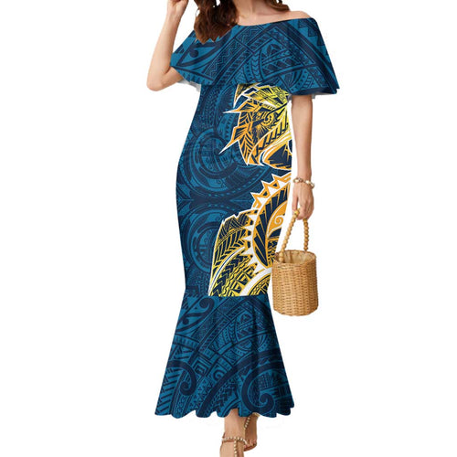 Gold Coast Titans Mermaid Dress Polynesian Tribal Tattoo Pacific Sport Art