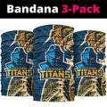 Gold Coast Titans Neck Gaiter Polynesian Tribal Tattoo Pacific Sport Art
