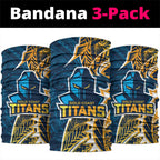 Gold Coast Titans Neck Gaiter Polynesian Tribal Tattoo Pacific Sport Art