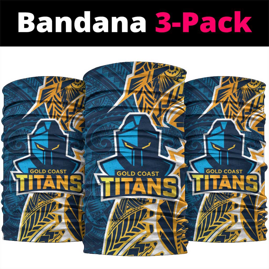 Gold Coast Titans Neck Gaiter Polynesian Tribal Tattoo Pacific Sport Art