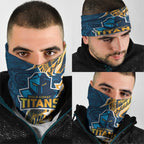 Gold Coast Titans Neck Gaiter Polynesian Tribal Tattoo Pacific Sport Art