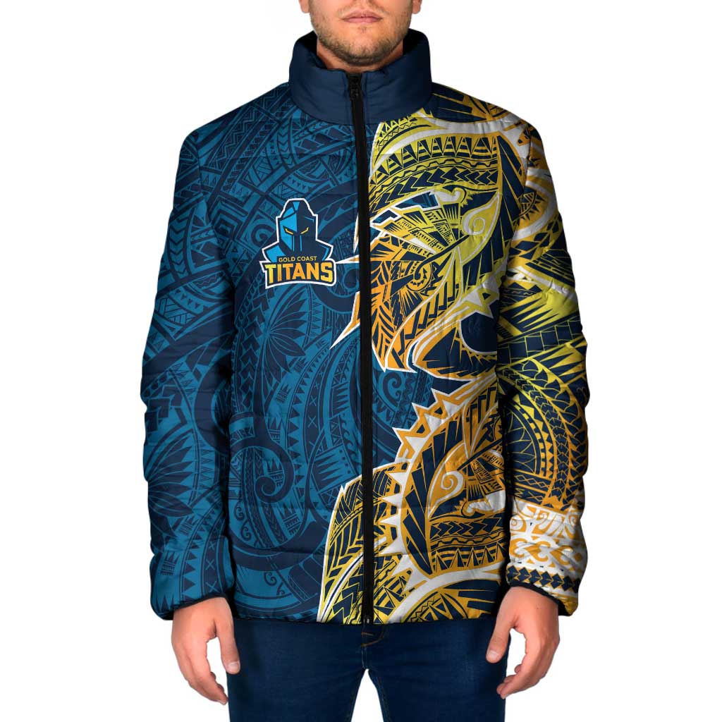 Gold Coast Titans Padded Jacket Polynesian Tribal Tattoo Pacific Sport Art